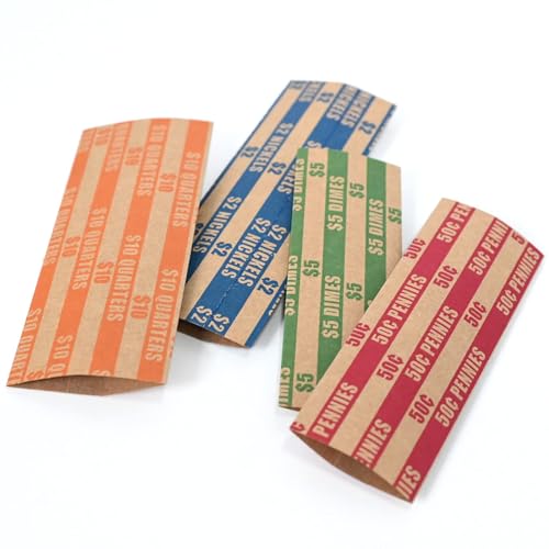 DGBDPACK 125 Assorted Flat Coin Wrappers, 25 Dimes, 25 Nickels, 25 Pennies, 50 Quarters Convenient Pack - Image 4