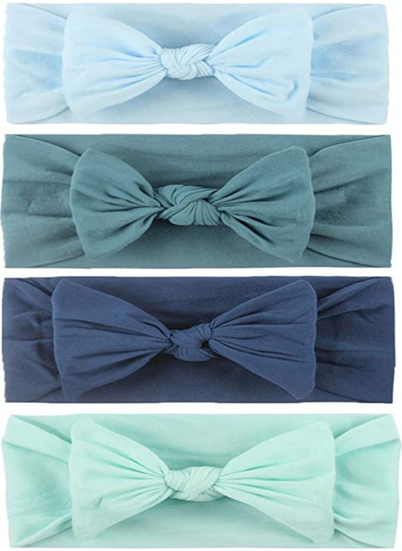SYOSI 8-Piece Baby Girls Headband Stretchy Nylon Soft Headband with Bowknot Cute Princess Hairband Hair Accessories  - Image 5