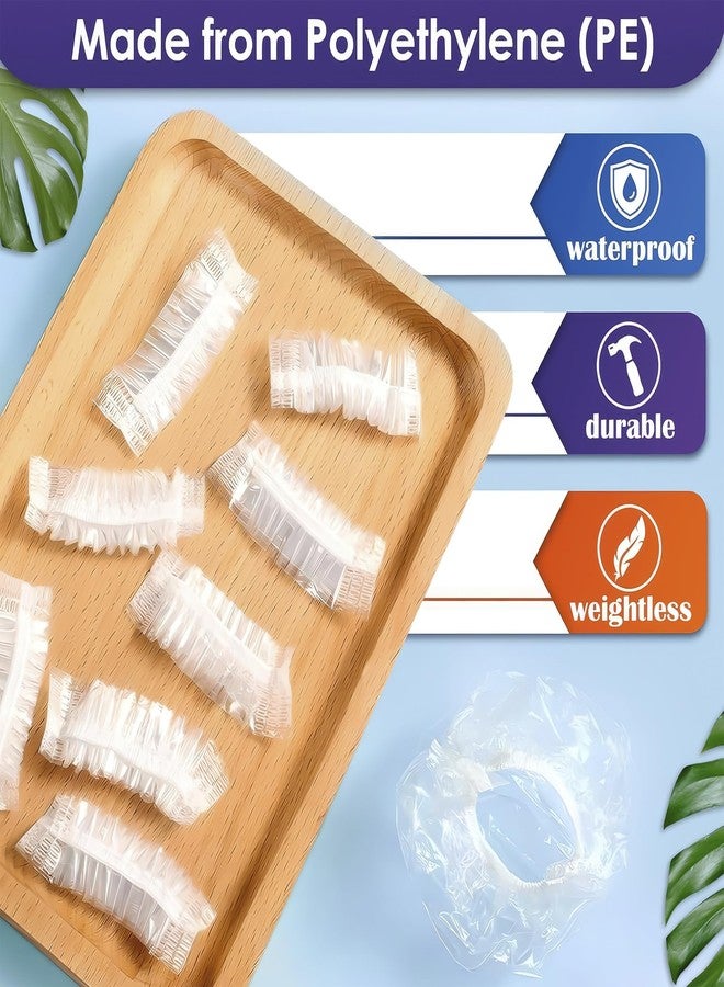 KETAR 200 Pcs Disposable Ear Covers for Shower – 1.97" x 0.7" Splash-Resistant Ear Covers for Hair Dye, Stretchable up to 4.6" – Lightweight Plastic Shower Cap for Ears for Bathing, Salon, Spa & Travel - Image 3