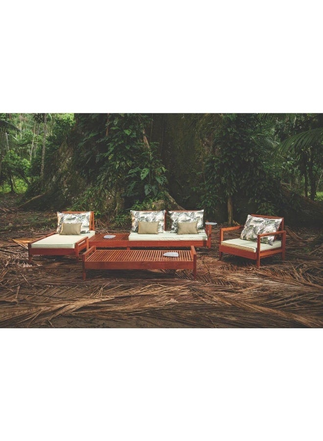 TRAMONTINA Since 1911,Made in Brazil-  Mood Armchair in FSC Certified Brazilian JatobÃ¡ Wood With High Armrests and Soapstone  - Image 2
