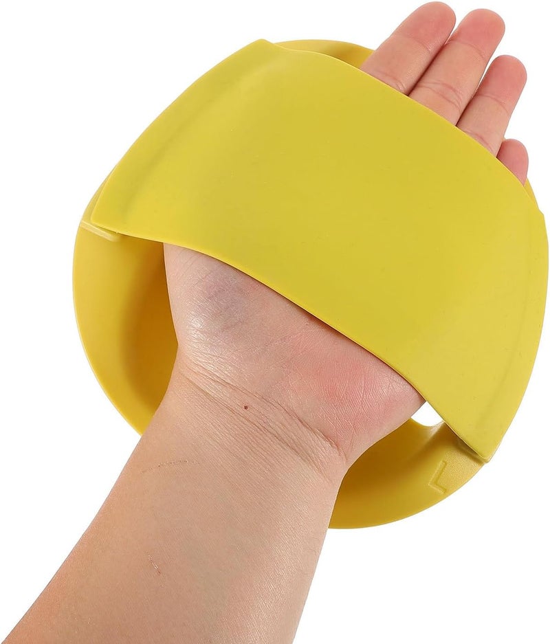 MAGICLULU 2 Pcs Swimming Hand Paddles for Teens, Silicone Swim Training Paddles, Yellow S Size, Water Fitness Equipment for Swim Skill Improvement and Underwater Exploration - Image 4