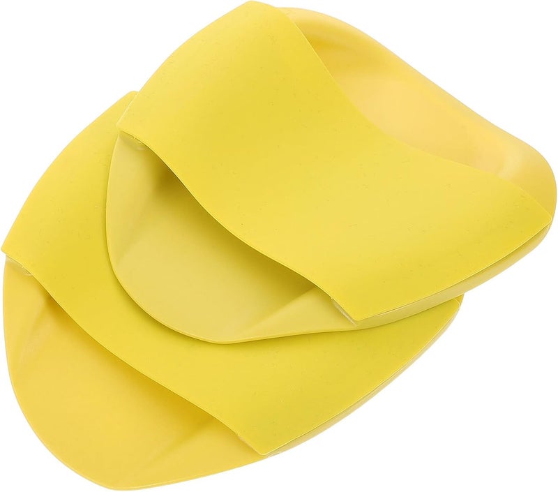 MAGICLULU 2 Pcs Swimming Hand Paddles for Teens, Silicone Swim Training Paddles, Yellow S Size, Water Fitness Equipment for Swim Skill Improvement and Underwater Exploration - Image 1