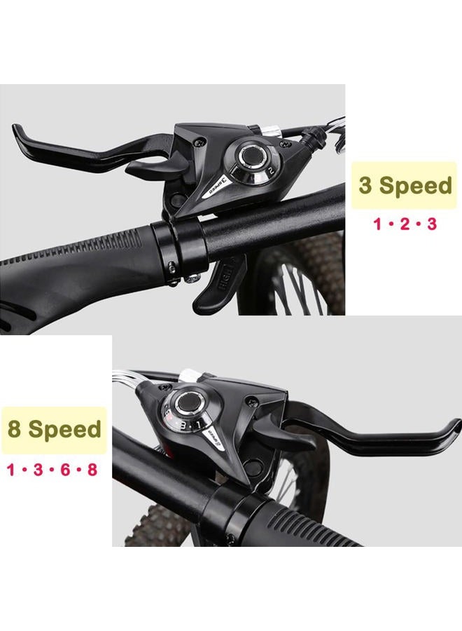 CYSKY 1 Pair 3x7 / 3x8 Speed Bike Brakes Levers Shifters with Gear Indicator and Brake Cables Compatible with Mountain Bike, Road Bike (3 x 8 Speed) - Image 3