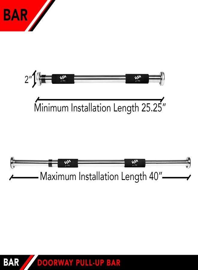 JFIT Deluxe Multi Exercise Doorway Pull-Up Bar with Comfort Grips, 40-Inch - Image 2