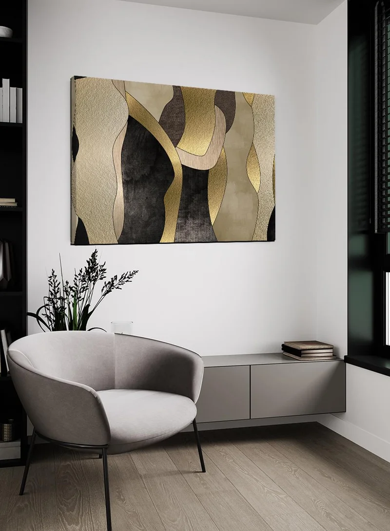 LOWHA Canvas Wall Art Stretched Over Wooden Frame with Arches Retro Style Art Pattern Painting