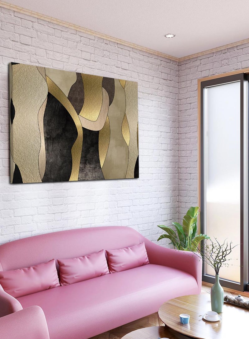 LOWHA Canvas Wall Art Stretched Over Wooden Frame with Arches Retro Style Art Pattern Painting - Image 2