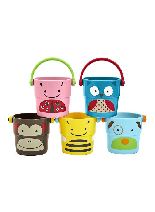 Skip Hop Zoo Stack And Pour Buckets 3.4x3.6x2.9inch - Image 1