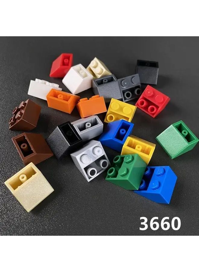 20pcs White 2x2 Slope Anti Bevel Bricks 45 Degree Inverted MOC Parts Compatible 3660 - Image 2