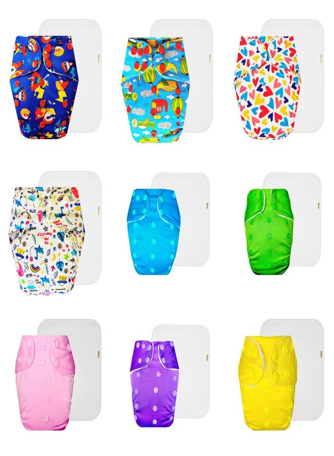 حفاضات دمبلدو القماشية الممتازة مع حشوة قطنية (عبوة من 9) | ملائمة تمامًا | تسمح بمرور الهواء | سهلة التنظيف | تغيير حفاضات بدون قلق | من 3 أشهر إلى 3 سنوات | للجنسين - Image 1