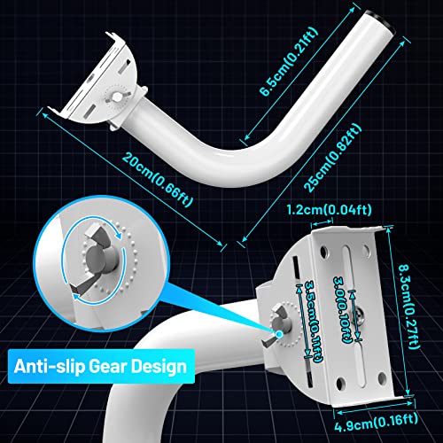 UeeVii Universal Wireless Bridge Bracket Mount, Pole and Wall-Mounted Mount for Outdoor Point to Point AP Access Point Client Bridge CPE - Image 4