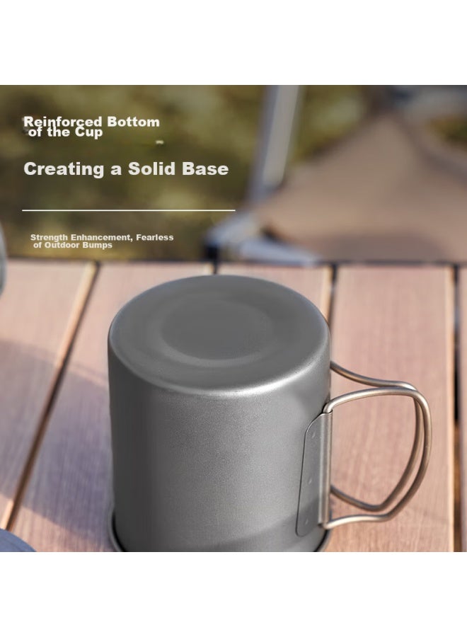 MOBIGARDEN Mobigarden Titanium Cup, Outdoor Camping Picnic Lightweight Portable Boilable Water Cup 300ml Nx20666038 Titanium Color - Image 1