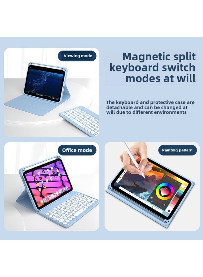 For 2024 For Huawei MatepadSE11 Inch Flat Panel Bluetooth Keyboard Protective Case Air Pen Slot Magnetic Suction Leather Case-Color:Sakura-round Key Cap Keyboard (Touch Upgrade)-Product Type:For Huawei Matepad 11 Inch 2023 - Image 3