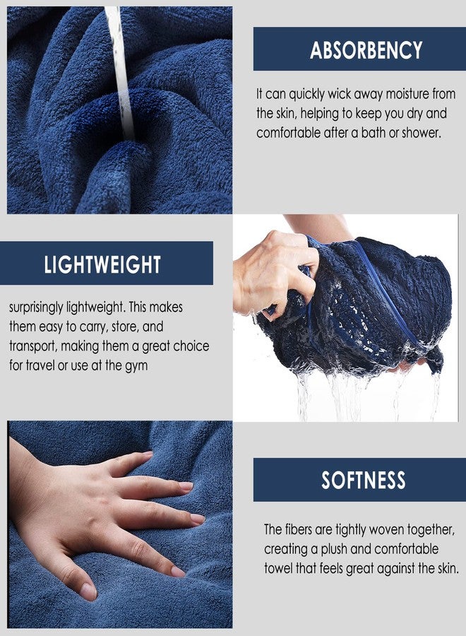 GraceAier Ultra Soft Bath Towels 4 Pack (28" x 56") - Quick Drying - - Microfiber Coral Velvet Highly Absorbent Towel for Bath Fitness, Bathroom, Sports, Yoga, Travel - Image 4
