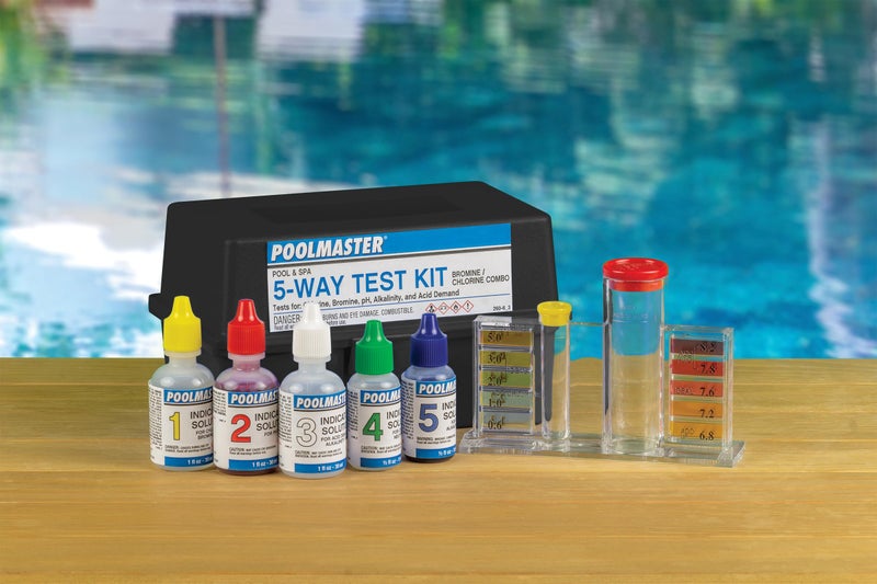 Poolmaster 22260 5-Way Swimming Pool or Spa Water Chemistry Test Kit with Case, Essential Collection - Image 2