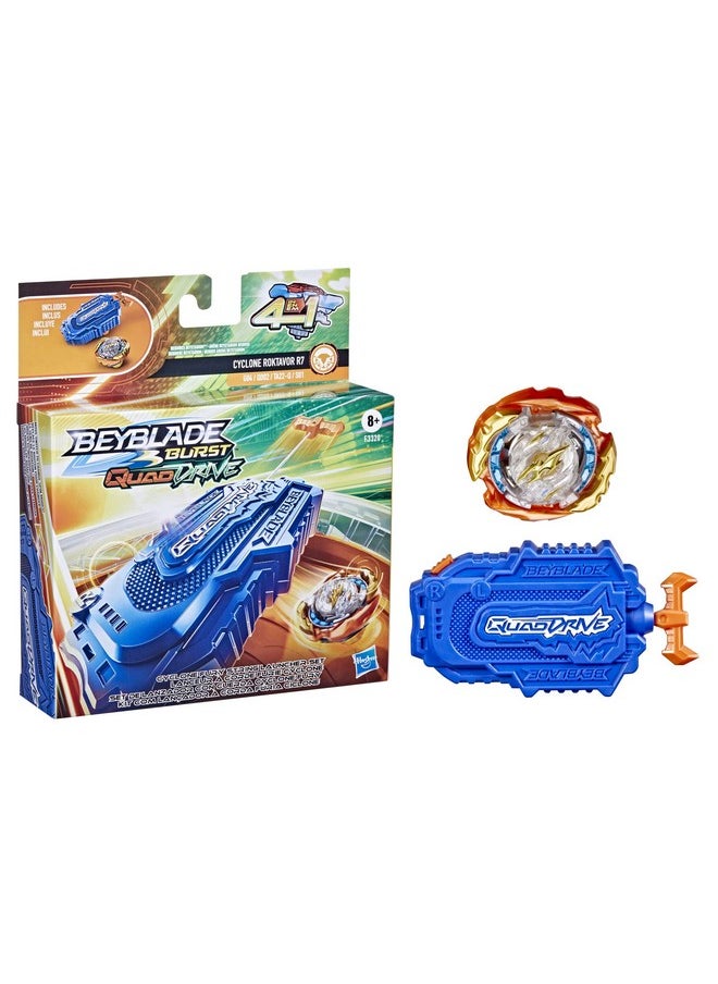 Beyblade Burst QuadDrive Cyclone Fury String Launcher Set - Battle Game Set with String Launcher and Right-Spin Battling Top Toy