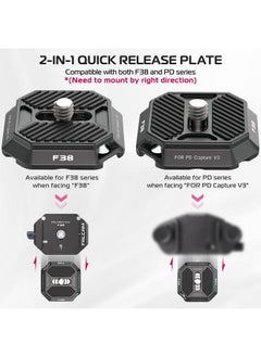 Ulanzi Falcam F38 Camera Quick Release Plate Compatible With Pd Capture Camera Clip V3 38Mm Standard Mounting Adapter W 1 4" Screw Fits For Sony Canon Monopod Dslr Slider (Top Plate Only)  - Image 3