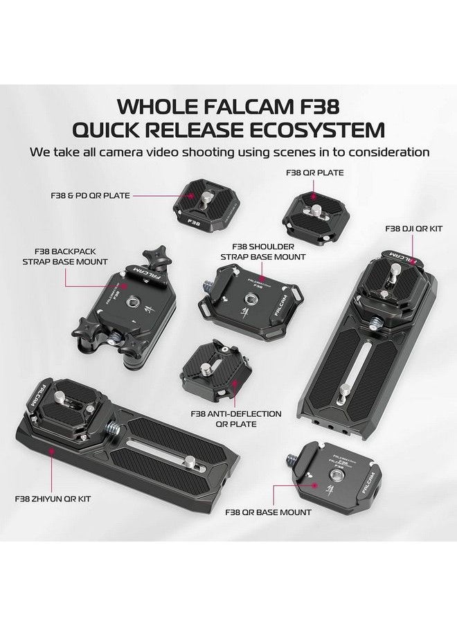 Ulanzi - Falcam F38 Camera Quick Release Plate Compatible With Pd Capture Camera Clip V3 38Mm Standard Mounting Adapter W 1 4" Screw Fits For Sony Canon Monopod Dslr Slider (Top Plate Only) - Image 1
