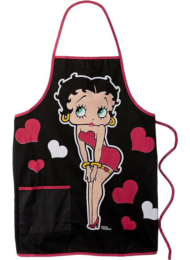 Spoontiques Cotton Apron 100 Percent Cotton Cooking Apron With Tie Back And Pocket One Size Fits Most Machine Washable - Image 1