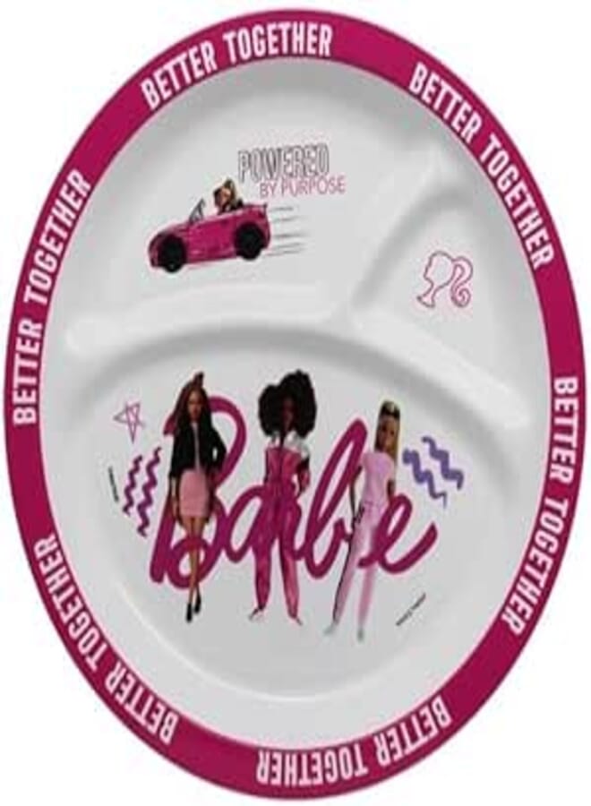 دريملاند طبق زخرفي "معًا أفضل"، وردي وأبيض، بتصميم دمية أزياء