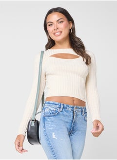 ONLY Knitted Crop Round Neck Sweater  - Image 1