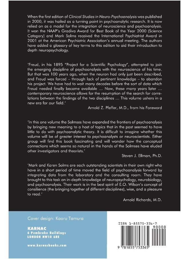 Clinical Studies in Neuro-psychoanalysis: Introduction to a Depth Neuropsychology