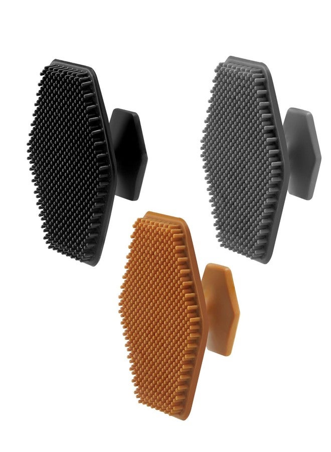 Emptycolor 3 Pack Silicone Face Scrubber for Men, Emptycolor Beard Scrubber for Men, Exfoliating Brush Face Wash Tools, Facial Silicone Scrubber for Men’s Skincare & Beard Care - Image 1
