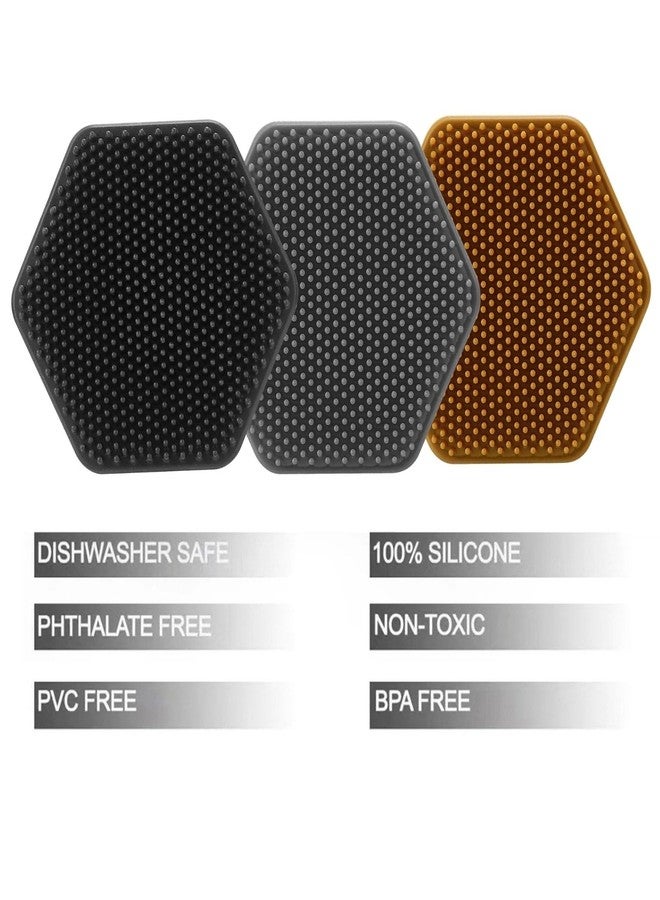 Emptycolor 3 Pack Silicone Face Scrubber for Men, Emptycolor Beard Scrubber for Men, Exfoliating Brush Face Wash Tools, Facial Silicone Scrubber for Men’s Skincare & Beard Care - Image 2