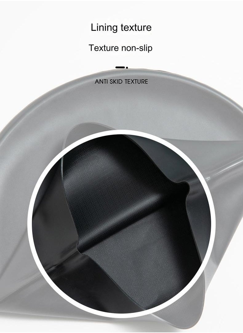 SS Silicone Swimming Cap for Adult Men Women Long Hair Protecting Ears and Hair from Chlorine, Bacteria, Sand in the Water Odorless and Skin Friendly 2 PCS  - Image 5
