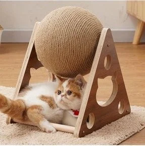 Tineke Wooden String Cat Toy Ball Cat Scratch