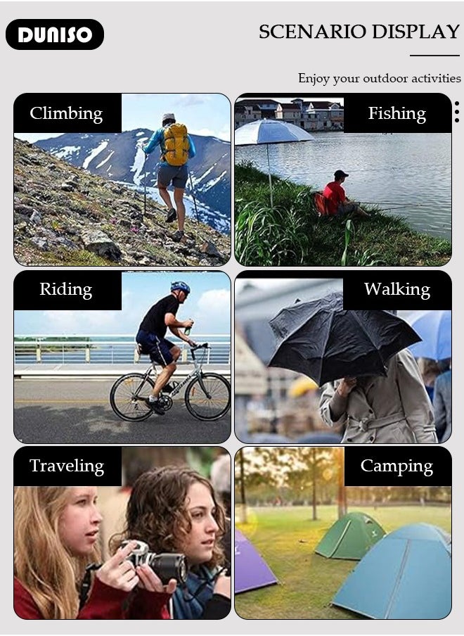 DUNISO Rain Coat, Reusable Rain Ponchos for Adult, Off-white EVA Waterproof Rain Coat, Rain Wear for Adults with Hood and Drawstring, Packable Waterproof Raincoat for Biking Outdoor Working Camping  - Image 3