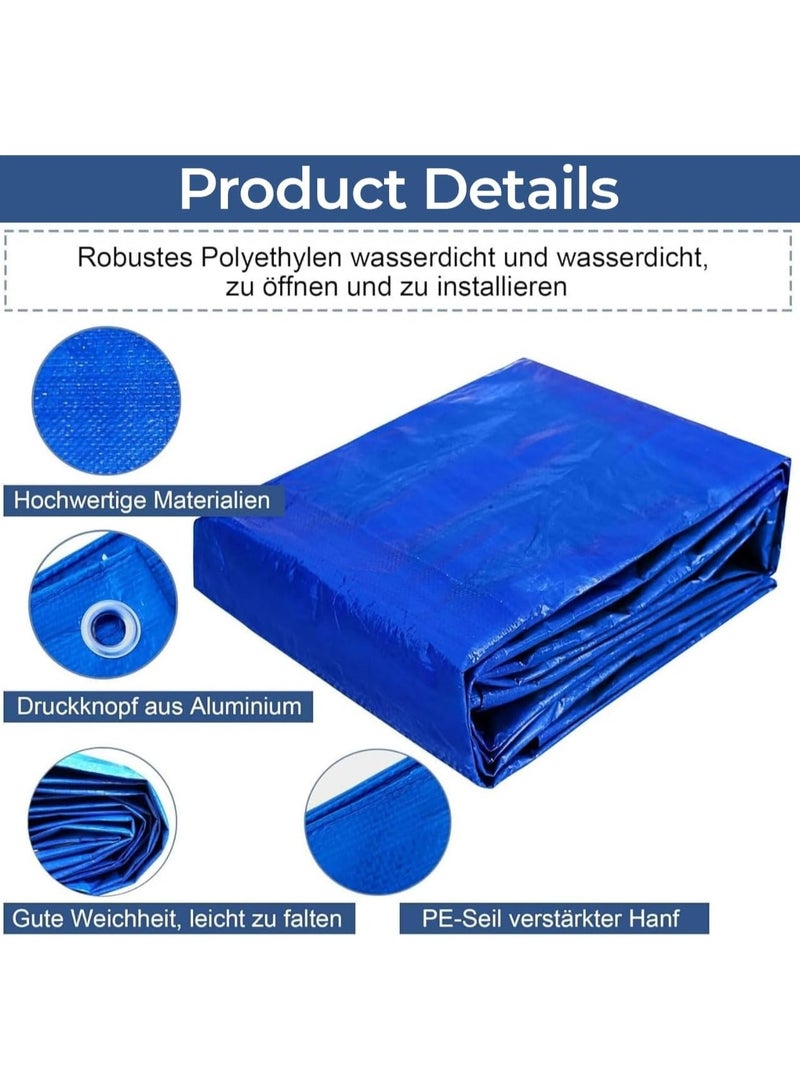 Duravel Waterproof Ground Cover Sheet Tarpaulin for Outdoors,Tarpaulin Tirpal Tadpatri Tharpai Thadika Cover for Car Boat Camping Firewood Woodpile (6Mtrs X 6Mtrs) - Image 3