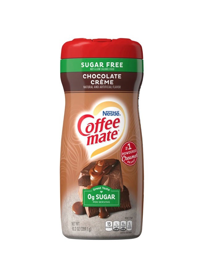 Coffee Mate كريم قهوة خالي من السكر بنكهة الشوكولاتة الكريمية، 10.2 أونصة - Image 1
