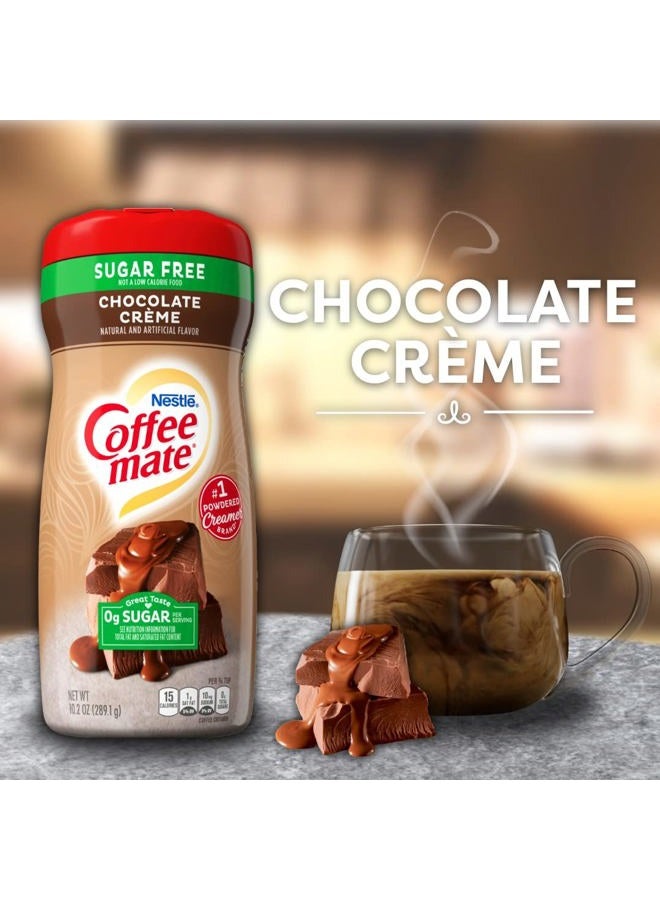 Coffee Mate كريم قهوة خالي من السكر بنكهة الشوكولاتة الكريمية، 10.2 أونصة - Image 2