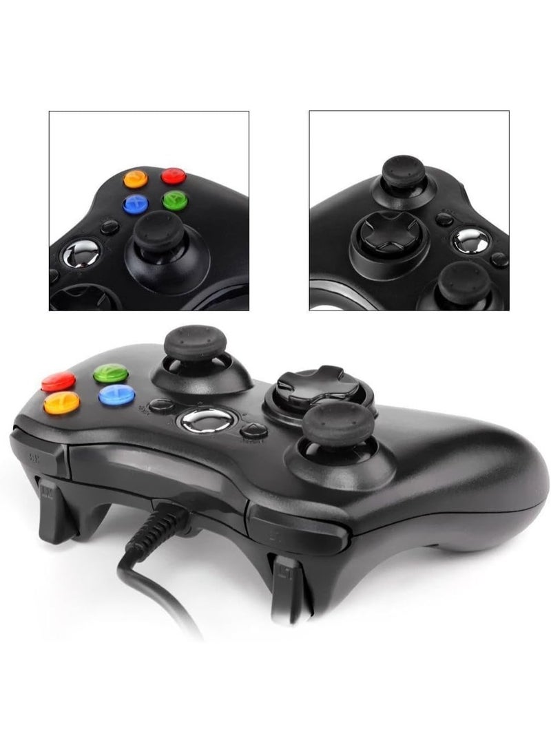 Wired Controller Compatible with Xbox 360 (2 Pack), Gamepad with Dual-Vibration, Compatible with Xbox 360 / 360 Slim & PC Windows 7, 8, 10, 11 - Image 2