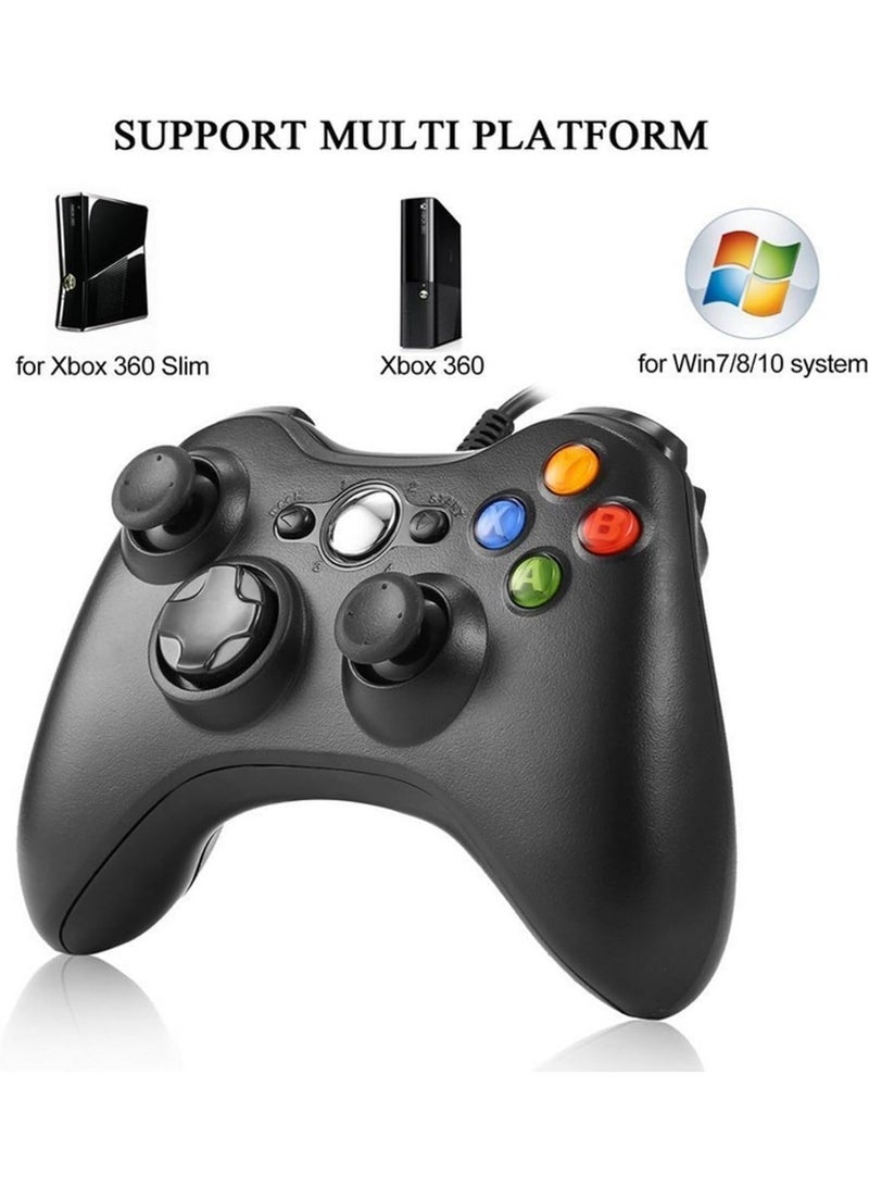 Wired Controller Compatible with Xbox 360 (2 Pack), Gamepad with Dual-Vibration, Compatible with Xbox 360 / 360 Slim & PC Windows 7, 8, 10, 11 - Image 4