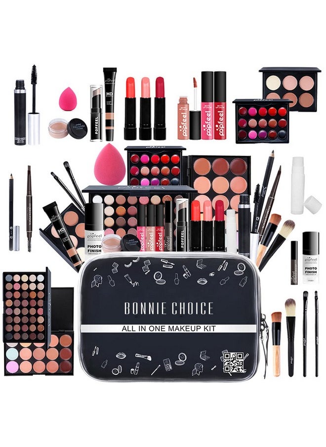 BONNIE CHOICE Allinone Makeup Kit For Women Full Kit Mother'S Day Gifts Include Makeup Brush Eyeshadow Palette Lip Gloss Set Lipstick Blush Foundation Concealer Mascara Eyebrow Pencil  - Image 2