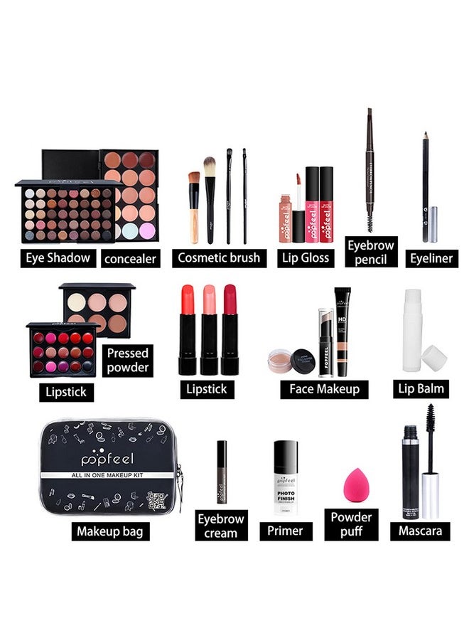 BONNIE CHOICE Allinone Makeup Kit For Women Full Kit Mother'S Day Gifts Include Makeup Brush Eyeshadow Palette Lip Gloss Set Lipstick Blush Foundation Concealer Mascara Eyebrow Pencil  - Image 4