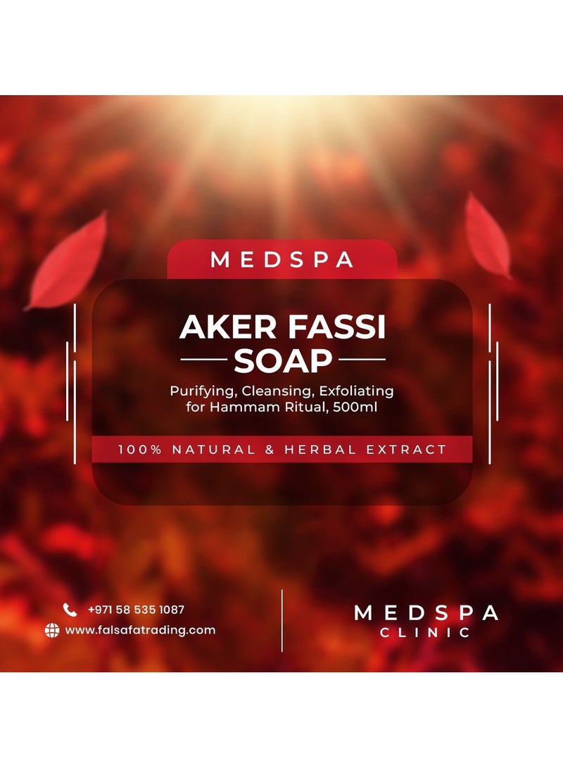 MEDSPA Akker Fassi Soap Purifying, Cleansing, Exfoliating for Hammam Ritual 500ml
