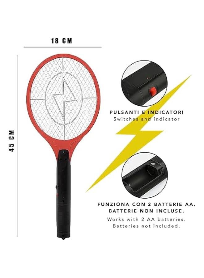 Generic Electric Mosquito Bat Small - 18cm x 46cm - Lightning Bat for Flies and Flying Insects for Home, Garden, Camping - Works with 2 AA Batteries (Not Included)  - Image 4