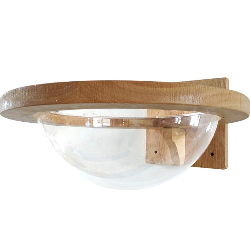 TINTON LIFE Wallmounted Wooden Cat Space clear Capsule Cat Bed Small Pets Bed Cat Toy Cat FurnitureLarge Capsule