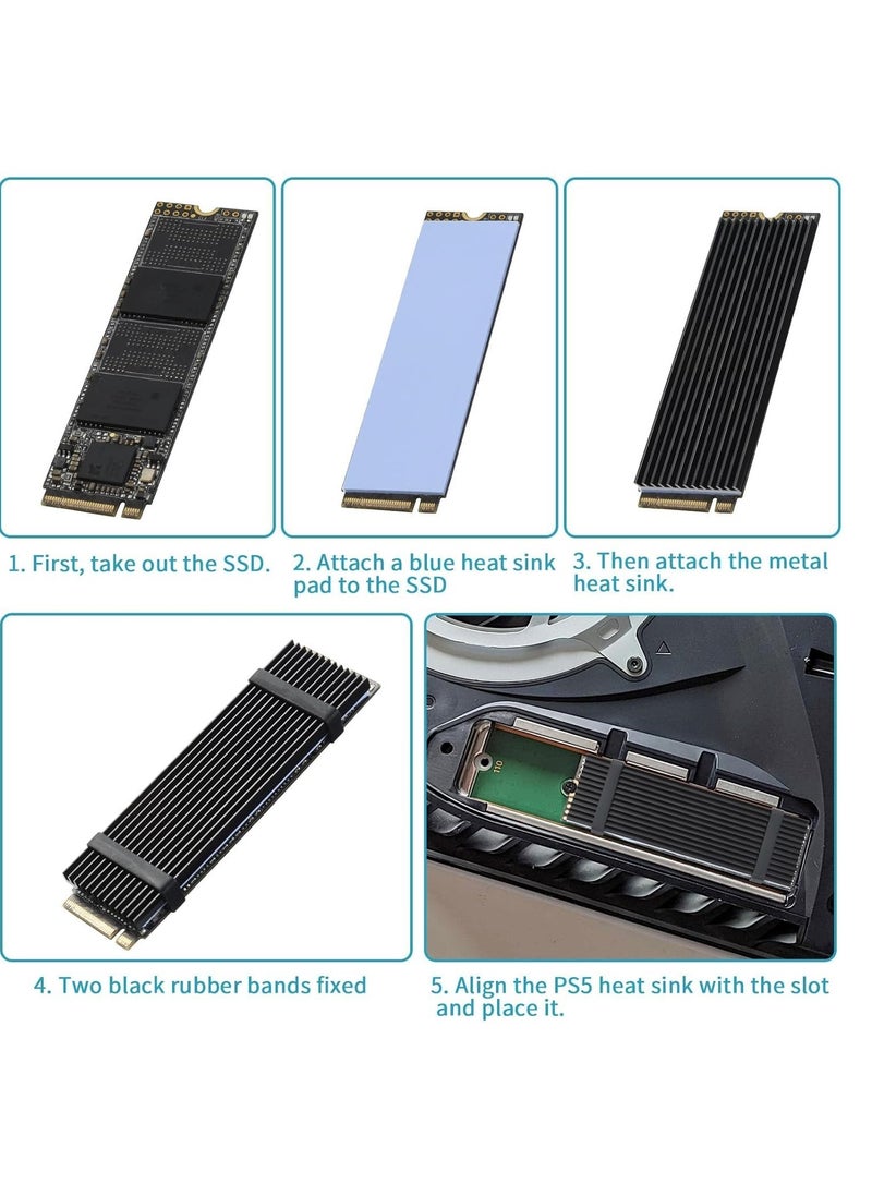 Generic M.2 Nvme Heatsink Support 2280 SSD High-Efficiency Aluminium Radiator -Black  - Image 3