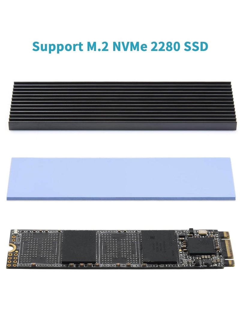 Generic M.2 Nvme Heatsink Support 2280 SSD High-Efficiency Aluminium Radiator -Black  - Image 4