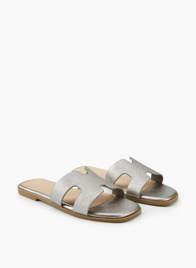 Solid Slip-On Flat Sandals