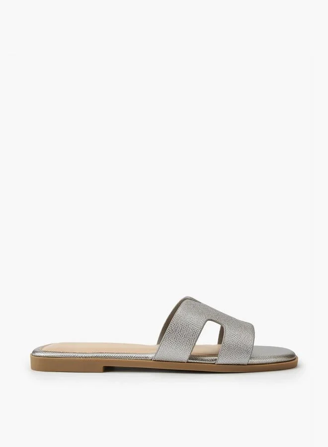 Solid Slip-On Flat Sandals