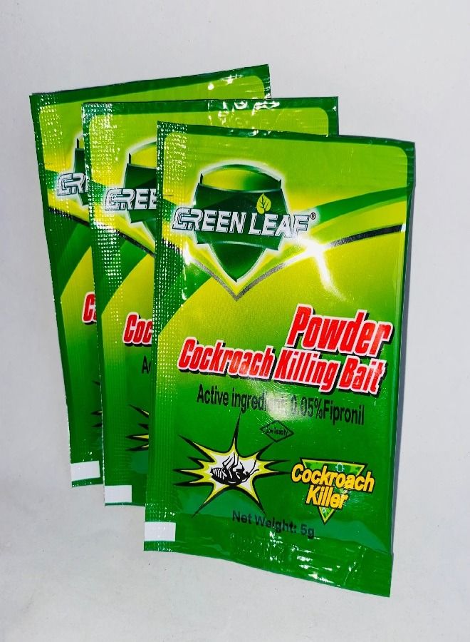 Tree Leaf Cockroach Powder Green Leaf Pack of 3 green leaf powder cockroach killing bait, Strongly ...