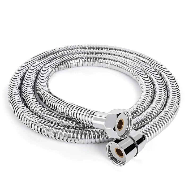 METWIN Jet Spray Pipe For Toilet Flexible Pipe For Hand ShowerShower Pipe For BathroomGeyser Pipe Set Health Faucet Tube Hose Pipe Chrome Finish 304 Grade Flexible Shower Hose Pipe 15 Meter - Image 1