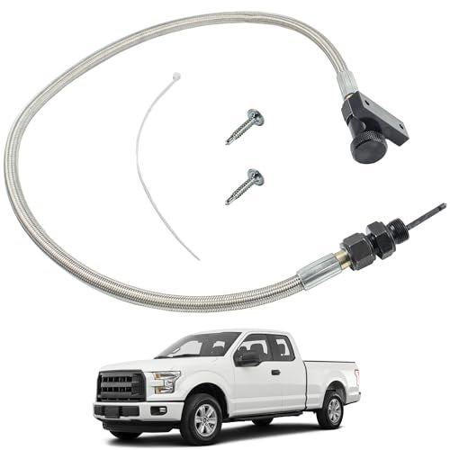 YzusGomumu Aluminium Automatic Transmission Fluid Locking Braided Dipsticks Kit Compatible with 20102017 Ford F150 Truck Replaces 22200 4R70E 4R75E 6R80 10R80 Transmissions - Image 1