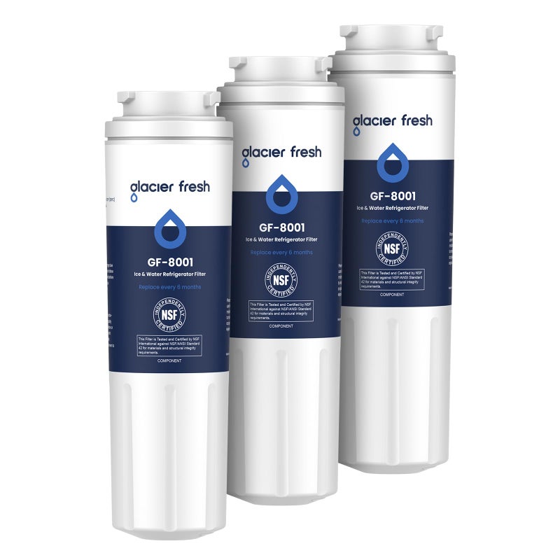 GLACIER FRESH UKF8001 Compatible with Whirlpool Refrigerator Water Filter 4, EDR4RXD1, EveryDrop Filter 4, 4396395, Maytag UKF8001, UKF8001AXX, WHR4RXD1, KAD4RXD1, 46-9006, Puriclean II, Pack of 3 - Image 1