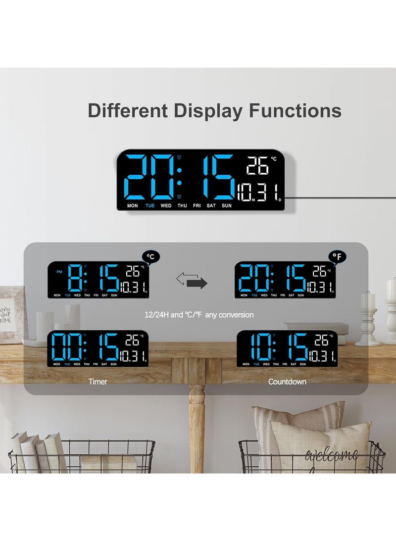 فيبارتي ساعة حائط رقمية LED للديكور  - Image 4