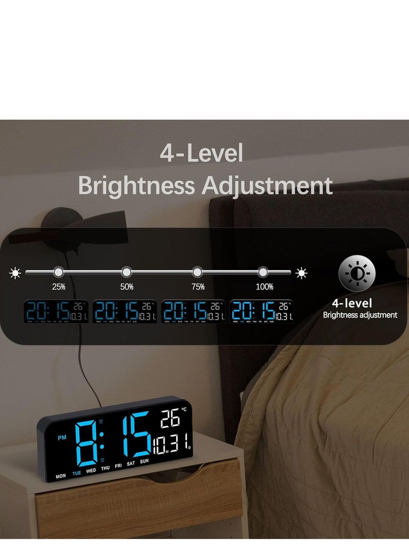 ساعة حائط رقمية LED للديكور